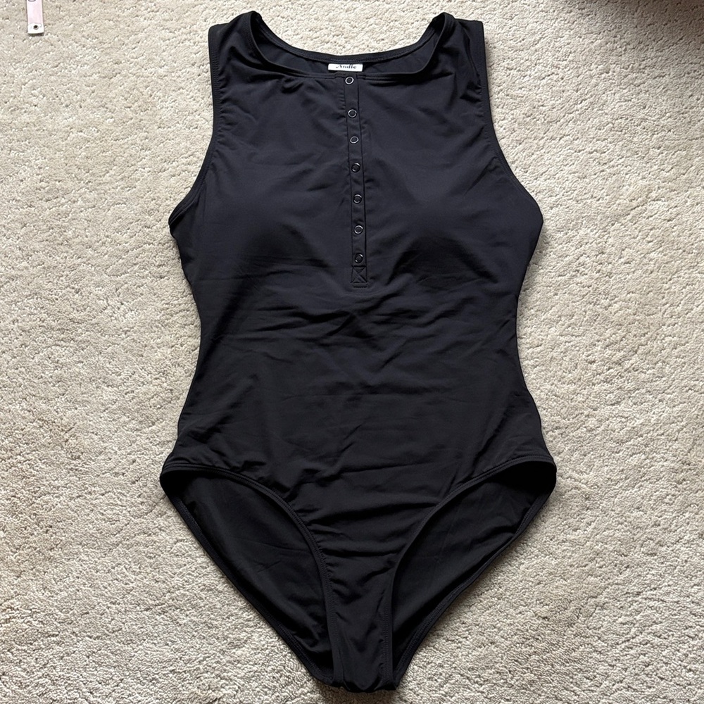 Andie The Malibu One-Piece Swimsuit Black M